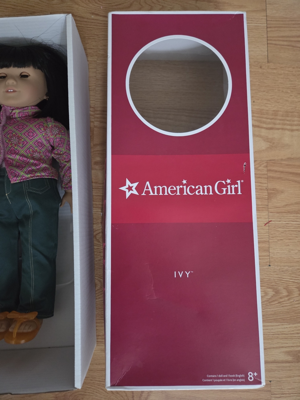 Retired Ivy American Girl Doll Box - Dark Pink and White - Picture 3 of 7